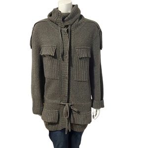 BOSS Orange Knitted Wool Sweater Jacket Military Style